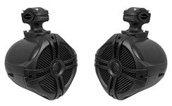 Rockville Pair RWB70B Black 6.5" 250w Marine Wakeboard 360° Swivel Tower Speakers