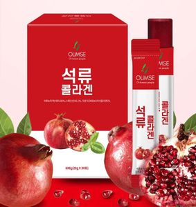 ADDERENITY [ 20g *30 Sticks ] OlIMSE Pomegranate Collagen Jelly Stick 1000mg 300DA Low Molecular Fish Collagen Pomegranate Concentrate 93.2% OlIMSE