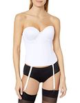 Va Bien Women's Ultra-Lift Low Back Bustier, White, 34B