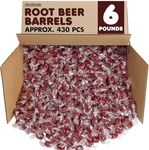 Root Beer Barrels Hard Candy - 6 Pounds - Bulk Rootbeer Candies - Individually Wrapped Old Fashion Nostalgic Hard Candy - Classic Root Beer Candies - Retro Brown Bulk Candies for Buffet