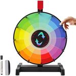 iElyiEsy 12" Prize Wheel 12 Slots Tabletop Spinning Wheel for Prizes with Stand, Dry Erase Marker and Eraser for Trade Show Carnival Party Pub Fortune Game