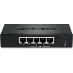 TRENDnet 5-Port Gigabit EdgeSmart PoE+ Switch, 4 x Gigabit PoE+ Ports, 1x Gigabit Port, 31W PoE Power Budget, Managed PoE+ Switch, Wall mountable, Desktop Switch, Lifetime Protection, TPE-TG50ES