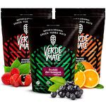 3 x 500 g Green Yerba Mate Tea with Fruit | Stimulating Verde Mate Energia 500 g | Exotic Verde Mate Frutos Tropicales | Delicate Verde Mate Frutos del Bosque | For beginners and advanced!