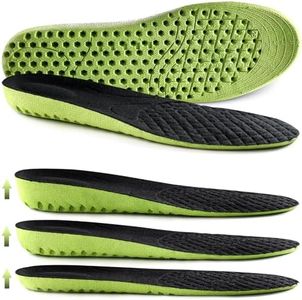 Ailaka Elastic Shock Absorbing Height Increasing Sports Shoe Insoles, Soft Breathable Honeycomb Orthotic Replacement Inserts for Men & Women