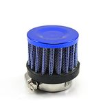 AotoKoop Mini Air Intake Filter 25mm / 1" Inlet Diameter for Car & Motorcycle Air Filter, Universal Clamp-On Air Filter (Blue)