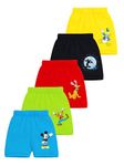 Kuchipoo Boys and Girls Cotton Shorts (© Disney-SHT-118, Multicolor, 5-6 Years) - Pack of 5