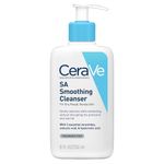 CeraVe SA Smoothing Cleanser For Dry, Rough, Bumpy and Acne-Prone Skin, contains Salicylic Acid with no harsh microbeads, Dermatologist Recommended Face wash (236ml)