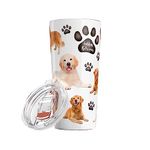 Greenline Goods Golden Retriever Insulated Tumbler With Lid 20 oz - Perfect For Dog Moms, Dads, Lovers - Golden Retriever Insulated Mug - Tumbler Dog Breed Design - Hand Wash Preferred Non-Slip Base