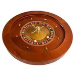 Yuanhe Deluxe Wooden Roulette Wheel - 20Inch Roulette Wheel Set, Casino Grade Precision Bearings,Chrome-Plated Brass Turret,Very Smooth Spinning Action,Great for Home Game Night or Professional Use