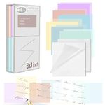 400 Sheets Pastel Transparent Sticky Notes, 3x3 inch See Through Sticky Notes, for Reading Writing Notes Book Markers, Office School Supplies, 50 Sheets/Pad (8 Pads)