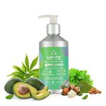 Light Up Green Juice Superfood Brightening Intense Hydration, Deep Pore Cleansing, Anti-Acne, Detoxifying Face Wash with Avocado, Hemp, Matcha, Parsley, Chlorophyll, Sweet Almond, Shea Butter - 200 ml