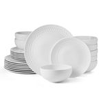 Pfaltzgraff Josephine 24 Piece Dinnerware Set, Service for 8, White