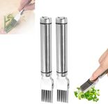 Shred Silk The Knife, 2025 Green Onion Cutter Stainless Steel Chopped Kitchen Slicing Tool Cutter for Vegetables Onion Garlic, Multifunctional Kitchen Food Vegetable Cutter Kitchen Gadget
