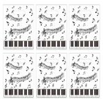 CupaPlay 50PCS Piano Notes Party Decorations Goodie Favor Plastic Bags Piano Notes Theme Party Supplies Decorations Music Birthday Baby Shower Birthday Bag
