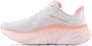 New Balance Women's Fresh Foam X More V4 Running Shoe, Quartz Grey/Washed Pink/Grapefruit, 9.5