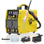 haxiaoer Aluminum TIG Welder AC/DC 240V with Pulse, [Large LED Display] 200A Digital Inverter AC Pulse TIG/AC TIG/DC Pulse TIG/HF TIG/ARC Welding Machine HXT200P AC DC Pro