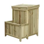 Zest Parcel Store with Planter – Outdoor Parcel Box – Internet Delivery Drop Box - Solid Pressure-Treated PEFC-Certified Wood - 0.5 m (W) x 0.57 m (D) x 0.69 m (H)