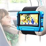 WONNIE Upgraded Car Headrest Mount Holder, Tablet Holder for Kids in Back Seats, Anti-Slip Strap and Holding Net,Angle-Adjustable/Fits All 7 Inch to 12.9 Inch Tablets