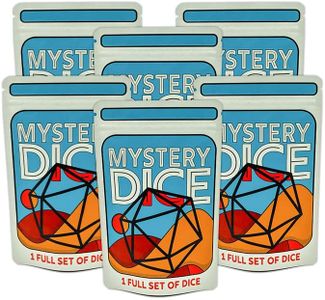 1985 Games Mystery Dice, Set of 7 Polyhedral Dice, Wide Range of Patterns, Gaming Dice, Suitable for Role Playing, Table Games (Pack of 6)