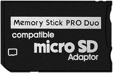 DUEQID PSP Memory Stick Adapter, Micro SD to Memory Stick PRO Duo MagicGate Card Compatible with Sony Camera, Handycam, Cell Phone & PSP 1000/2000/3000