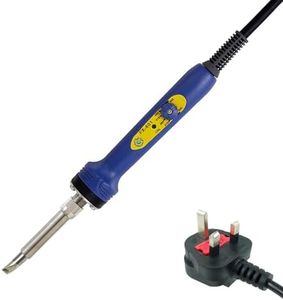 Hakko FX601 Portable Soldering Iron - Dial Temperature Control 240 to 540C 46W - Interchangeable Tip - Ideal for Electronics Soldering, Stained Glass Soldering, High Power Soldering 230V UK Plug