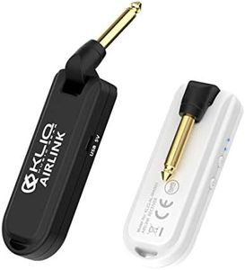 KLIQ Airlink Wireless Guitar System, 5.8 GHz Rechargeable Transmitter and Receiver for Electric Guitar, Bass & More, Low Latency, Plug & Play Wireless Transmitter Receiver