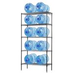 Clucycia 5 Tier Shelving Unit Adjustable Wire Shelves 5 Layer Iron Storage and Organizer Shelf Rack Black 29.52 * 13.77 * 59.05inch