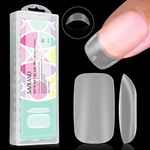SAVILAND Square Nail Tips – Pre-File Soft Nail Gel Tips Matte Gels X Nails 15 Sizes Natural Nail Tips 360pcs Full Cover No Need Base Gel French Nails Easy to DIY Nail Art Nail Extension DIY Home Gift