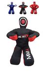 MMA Dummy for Judo, Wrestling, Martial Arts, Boxing, Karate, Unfilled Training (Black Canvas, 70" (Inches))