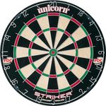 Unicorn Dartboard, Striker, Round Wire Number Ring, Championship Quality Sisal Bristle, Superslim Wire Fasteners, Black/White/Red/Green