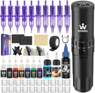 Wireless Tattoo Gun Kit for Beginners, Cordless Rotary Tattoo Machine Gun