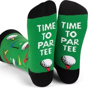 Funny Golf Crew Socks, Christmas Birthday Gifts for Men, Perfect Golf Lover Presents for Grandfather Daddy Husband Uncle Brother Golfing Enthusiasts Boys