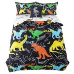 qjmiaofang Kids Dinosaur Comforter Twin for Boys Teens Dinosaur Bedding Twin for Kids 6 Pieces Jungle Dinosaur T-Rex Comforter with Dinosaur Sheets Boys Bed in A Bag Wildlife Comforter for Home Decor