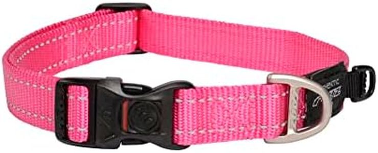 Rogz Classic Reflective Dog Collar Pink Large