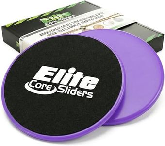 Elite Sportz Exercise Sliders are Double Sided and Work Smoothly on Any Surface. Wide Variety of Low Impact Exercise’s You Can Do. Full Body Workout, Compact for Travel or Home - Purple