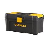 Stanley STST1-75517 Essential 16" Toolbox with Plastic Latches, Black/Yellow