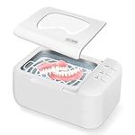 Ultrasonic Cleaner for Denture, Dental Retainer Cleaner Machine, Professional Ultrasonic Jewelry Cleaner, Ultra Sonic Cleaning Tools for All Jewelry, Glasses, Mouth Guard, Ring, Necklace (200ml)