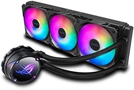 ASUS ROG Strix LC II 360 ARGB All-in-one Liquid CPU Cooler with Aura Sync, Intel LGA 1150/1151/1155/1156/1200/2066 and AMD AM4/TR4 Support and Three ROG 120 mm addressable RGB Radiator Fans, BLACK