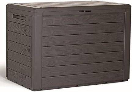 PROSPERPLAST Boîte à jardin 190L plastique ocre foncé Woodebox 78 x 43,3 x 55 cm