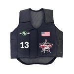 Big Country Toys PBR Rodeo Vest - Kids Play Vest - Kids Bouncy Toy Accessory - Bull Riding Play Vest - Pretend Rodeo Play Vest - Medium - Kids 4-6 Years Old (Medium) Black