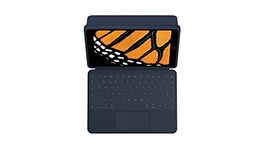 Logitech Rugged Combo 3 Touch iPad Keyboard Case (7th, 8th, & 9th generation - 2019, 2020, 2021) with Trackpad and Smart Connector for iPad, QWERTY UK English Layout - Classic Blue