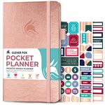 Clever Fox Pocket Planner Weekly – Undated Monthly Goal Planner and Calendar for Increasing Productivity, Mini Planner Perfect for Purse, Size: 3.7" x 6.7", Start Anytime, Lasts 1 Year – Rose Gold