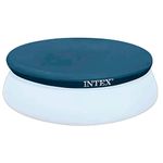 INTEX 28020E Intex 8-Foot Round Easy Set Pool Cover with Rope tie and Drain Holes