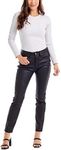 Mud Pie Women's Krisa Faux Leather Pants, Black