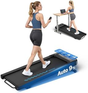 MERACH Walking Pad Tapis de Course avec Inclinaison Automatique à 9%, Moteur sans Balais Silencieux de 2,5 HP pour sous Le Bureau, Tapis de Course Compact Portable avec Télécommande Magnétique