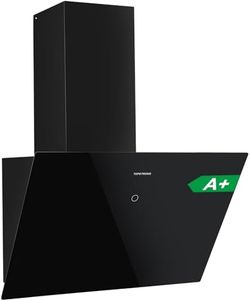 Cooker Hood 60cm Wall-Mount Extractor Hood with 700m³/h Tempered Glass Touch Control Aluminum LED 3 Speed Black TopStrong Extractor fan kitchen