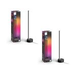 Philips Hue Signe Smart Table Lamp, Black, 2 Pack, White & Color Ambiance LED Color-Changing Light, Control LED Lamp with Hue App, Works with Alexa, Google Assistant, Apple HomeKit