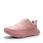 NORTIV 8 Women's Walking Shoes Cushion Running Tennis Shoes Cloud Base Non-Slip Comfortable Breathable Workout Gym Cross Trainer Sports Athletic Sneakers, Pink, 6.5