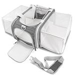 17L*11W*9H Alaska Southwest Allegiant Spirit Airlines Approved pet Carrier with 2 Expandable Sides, for 1 cat Under 10 lbs/1 Small Dog Under 5-7 lbs.