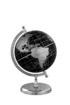 WINNER'S Prime SINGLE JOINT Rotating Globe | Dia 20 Cm (8 Inch) Height 29 Cm (11.6 Inch) with Metal Arc & Round Stand | Educational & Decorative Globe(GP808) (Black Silver)